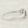 18ct White Gold Twin Pear Sapphire & Diamond Ring 