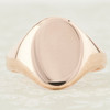 Vintage 9ct Gold Plain Oval Signet Ring