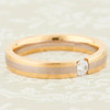 18ct 2 Colour Gold & Tungsten Diamond Solitaire Ring