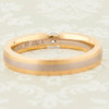 18ct 2 Colour Gold & Tungsten Diamond Solitaire Ring