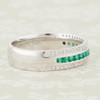 18ct White Gold Princess Emerald and Diamond Eternity Band Ring