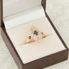 Antique Victorian 18ct Gold Sapphire & Diamond Marquise Cluster Ring