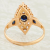 Antique Victorian 18ct Gold Sapphire & Diamond Marquise Cluster Ring