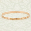 Second Hand 9ct Gold Brush Engraved Slave Bangle