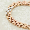 9ct 3 Colour Gold Panther Link Bracelet