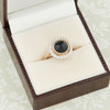 Art Deco Style 9ct Gold Onyx & Diamond Target Ring