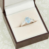 Second Hand 18ct White Gold Blue Tourmaline Solitaire Ring