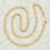Second Hand 9ct Gold 16” Flat Double Curb Chain Necklace 