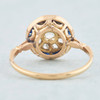 Antique Victorian 18ct Gold Sapphire and Diamond Target Cluster Ring