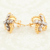 Second Hand 18ct Gold Cubic Zirconia Square Earrings