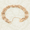 Second Hand 9ct Gold 4 Bar Gate Bracelet with Heart Padlock