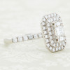 Second Hand Platinum Rectangle Diamond Cluster Ring