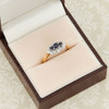 Second Hand 18ct Gold 3 Stone Sapphire and Diamond Cluster Ring