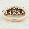 Antique Victorian 18ct Gold Boat Shaped Diamond Cluster Ring - Rear View