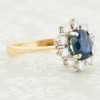 Second Hand 18ct Gold Sapphire & Diamond Cluster Ring