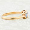 Antique 18ct Gold 3 Stone Sapphire and Diamond Dress Ring