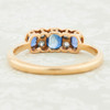 Antique 18ct Gold 3 Stone Sapphire and Diamond Dress Ring