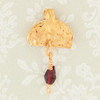 Roman Gold and Garnet Semi-Circular Pendant