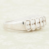 Second Hand 9ct White Gold 2 Row Diamond Ring - Angled View