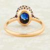 Vintage 18ct Gold Sapphire & Diamond Cluster Ring