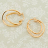 Second Hand 18ct Gold Twisted Hoop Latch Back Earrings