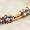 Second Hand 14ct Rose Gold Sapphire and Diamond Bracelet