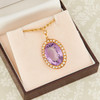 Antique 15ct Gold Amethyst and Pearl Pendant