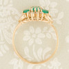 Second Hand 9ct Gold 3 Stone Emerald with Diamonds Ring