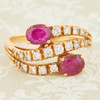 Second Hand 18ct Gold Ruby & Diamond Snake Cocktail Ring