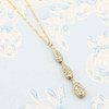 Second Hand Italian 10ct Gold Diamond Triple Teardrop Pendant