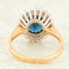 Second Hand 18ct Gold Blue Sapphire & Diamond Cluster Ring