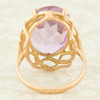 Vintage 9ct Gold Large Amethyst Dress Ring