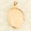 Second Hand 9ct Gold Heart Engraved Oval Locket