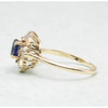 Second Hand Sapphire & Diamond 14ct Gold Vintage Style Cluster Ring
