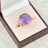 Second Hand 14ct Gold Large Synthetic Alexandrite Ring