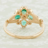 Victorian Style 9ct Gold Emerald & Diamond Floral Cluster Ring