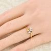 Second Hand 18ct Gold 5 Stone Diamond Cross Over Ring