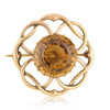 Second Hand 9ct Gold Large Citrine Brooch