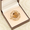 Second Hand 9ct Gold Large Citrine Brooch