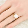 9ct 2 Colour Gold Pearl Love Heart Ring