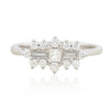 18ct White Gold Baguette Diamond Cluster Ring - Main View