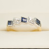 Second Hand 18ct Gold Sapphire & Diamond Eternity Ring - In Box