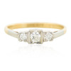 Art Deco 18ct Gold 3 Stone Diamond Ring