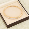 Second Hand 9ct 2 Colour Gold Diamond Bangle