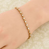 Second Hand 9ct Gold Cubic Zirconia Kiss Link Bracelet