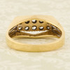 Second Hand 14ct Gold 2 Row Diamond Ring - Rear View