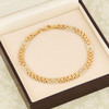 9ct 2 Colour Gold Panther Link Bracelet