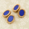 Second Hand 9ct Gold Lapis Lazuli Cufflinks