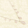 9ct White Gold Leaf Choker Necklace