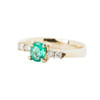 Second Hand 18ct Gold Emerald and Diamond Dress Ring